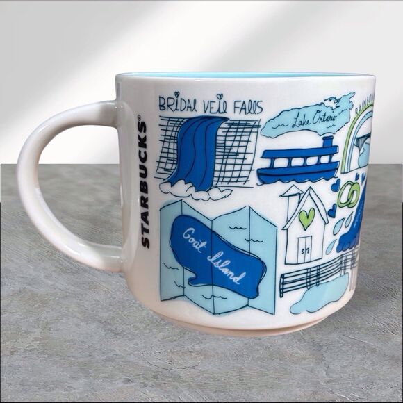 Starbucks Niagara Falls Been There Series 2019 Coffee Mug 14 oz Ceramic Blue - Picture 3 of 6